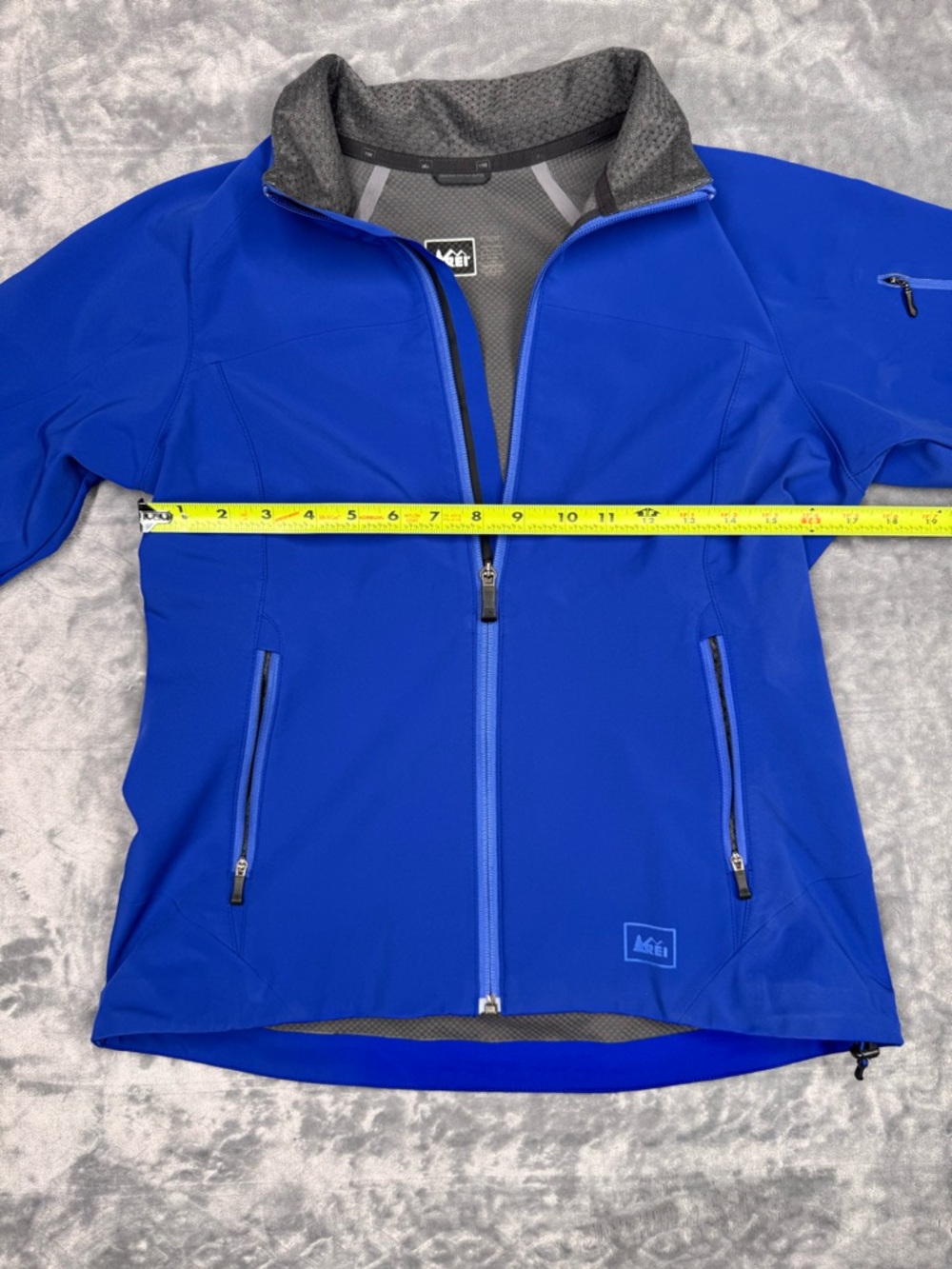 REI Women's Vibrant Soft Shell Blue Jacket - Picture 13 of 14